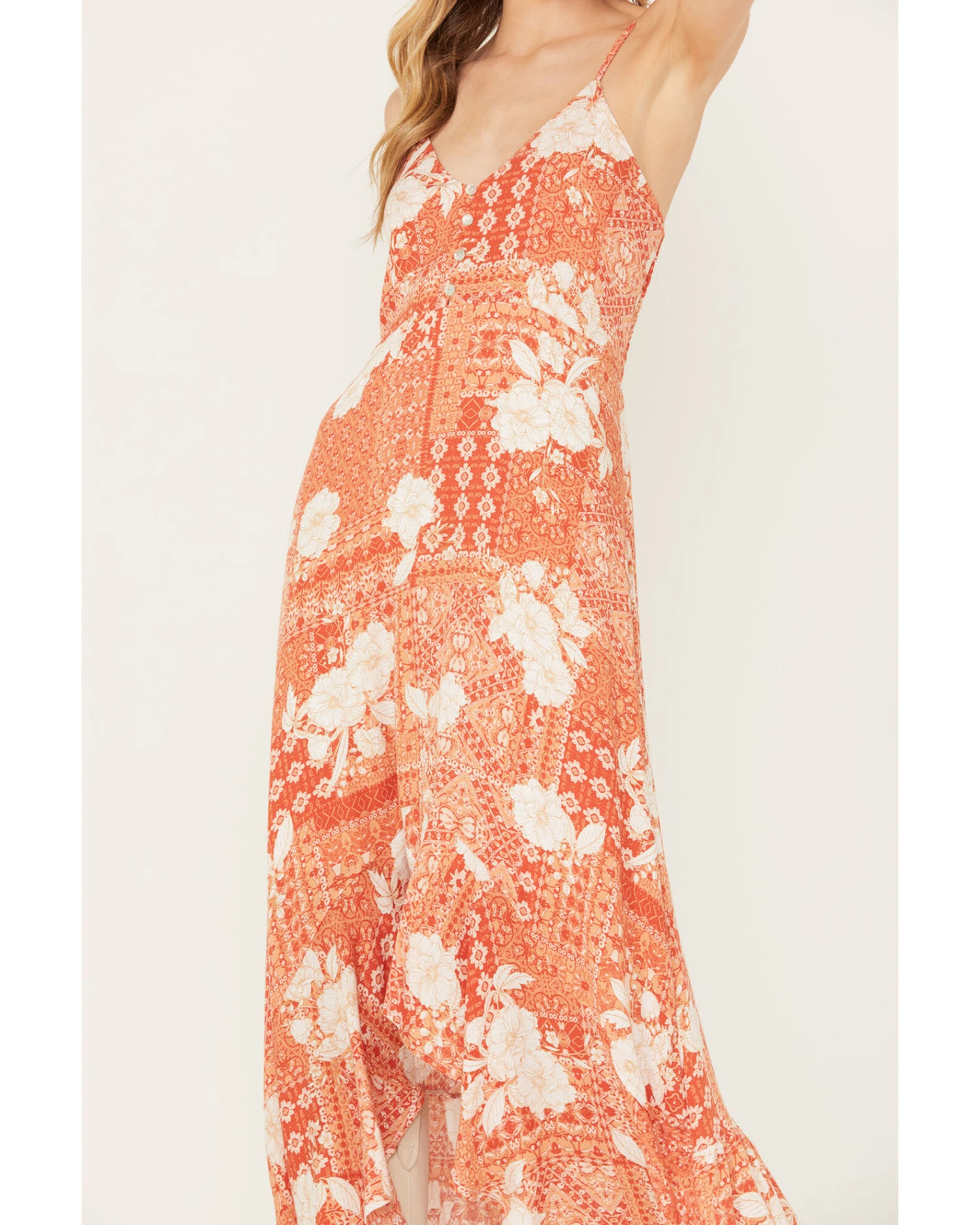 Wild Moss Women's Floral Patchwork Maxi Dress 1 Wild Moss Women's Floral Patchwork Maxi Dress