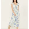 Free People Women's Floral Forget Me Not Midi Dress