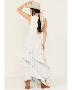 Free People Women's The Rock Runway Maxi Skirt 5 Free People Women's The Rock Runway Maxi Skirt -Cowgirl Drape Sales 2000395774 450 P3