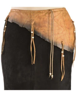 Kobler Leather Women's Leather & Fringe Sioux Suede Skirt 5 Kobler Leather Women's Leather & Fringe Sioux Suede Skirt -Cowgirl Drape Sales 225J32 89 D1