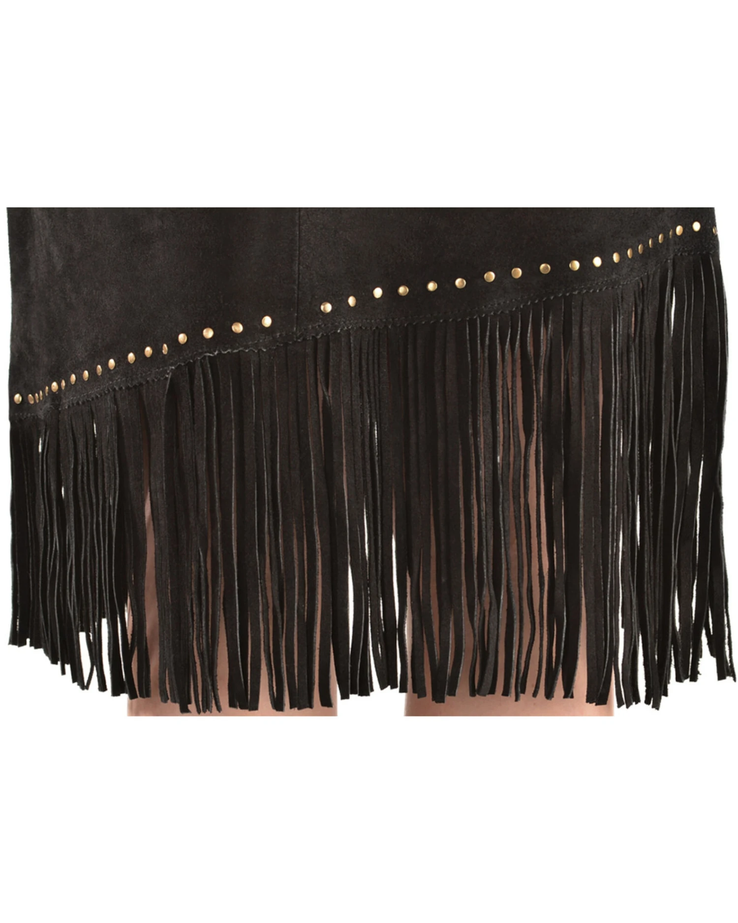 Kobler Leather Women's Leather & Fringe Sioux Suede Skirt 1 Kobler Leather Women's Leather & Fringe Sioux Suede Skirt