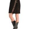 Kobler Leather Women's Tooled Leather & Fringe Sedona Suede Skirt