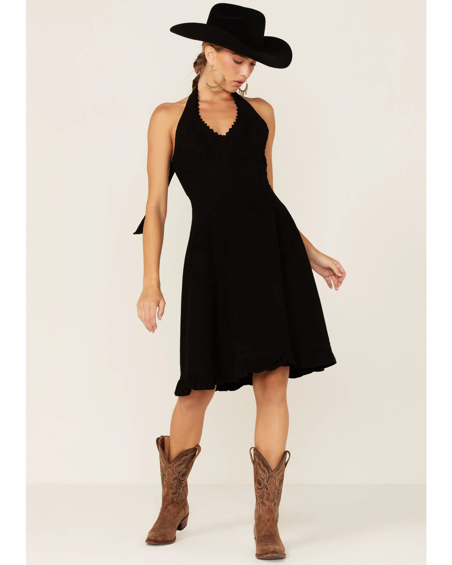 Scully Peruvian Cotton Halter Top Dress 1 Scully Peruvian Cotton Halter Top Dress