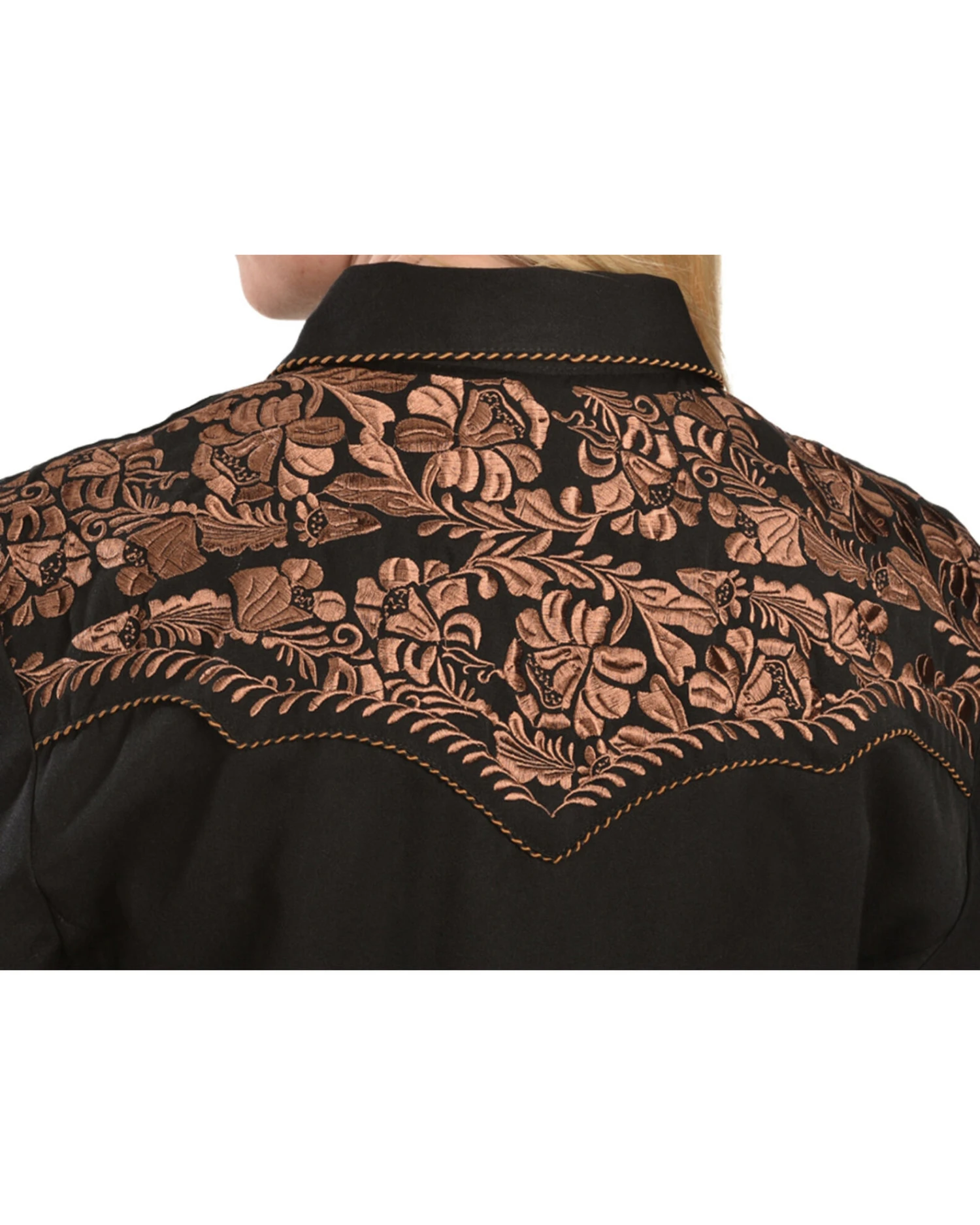 Scully Women's Floral Embroidered Western Shirt 5 Scully Women's Floral Embroidered Western Shirt - Image 5