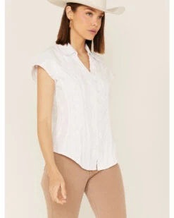 Scully Women's Cap Sleeve Peruvian Cotton Top -Cowgirl Drape Sales 658D98 01 P1